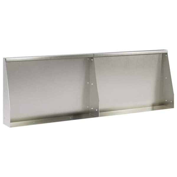 Stödvägg 2 st 60 x 12 x 50 cm Rostfritt stål Silver