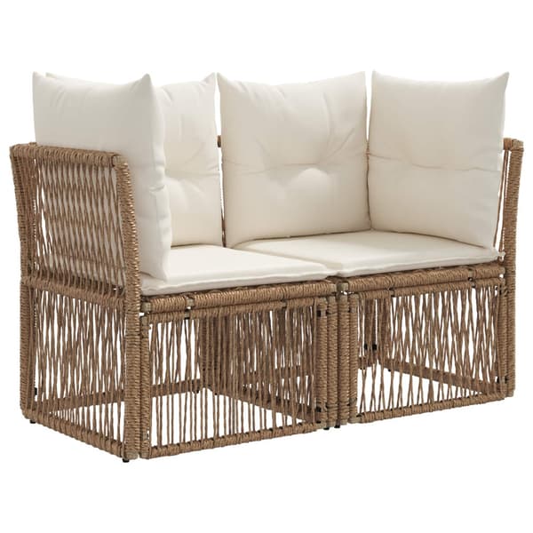 Trädgårdsoffset 8 pcs Beige konstrotting