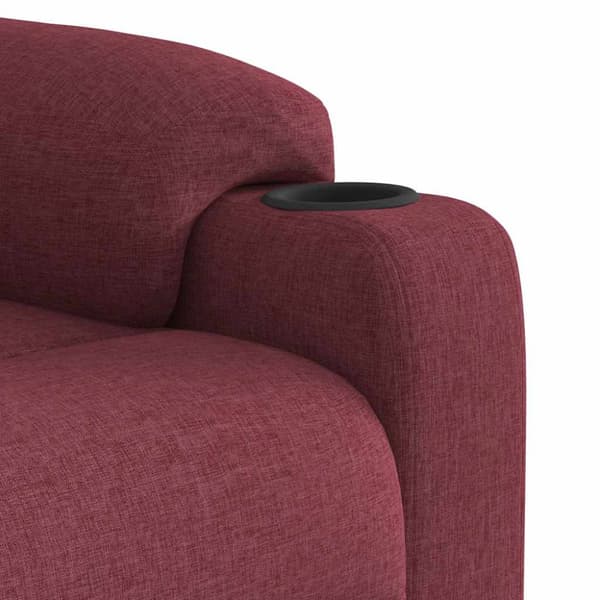 Massagefåtölj vinröd tyg