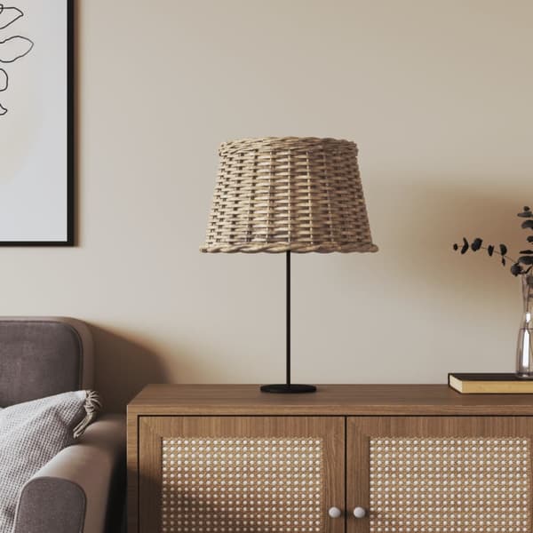 Lampskärm brun Ø45x28 cm korgmaterial