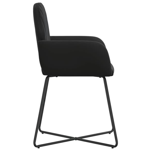 Matstolar 2 pcs Sammet Svart 55 x 50 x 84 cm