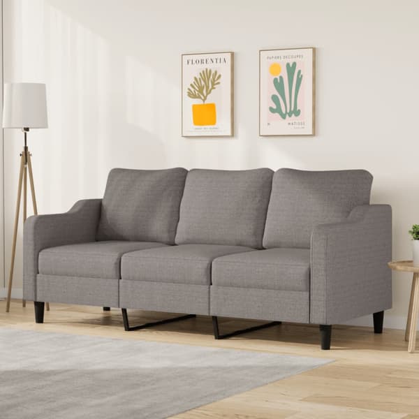 3-sitssoffa taupe 180 cm tyg