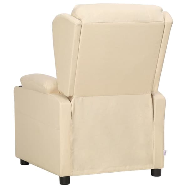 Reclinerfåtölj gräddvit tyg