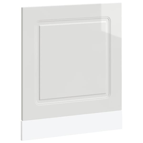 Diskmaskinspanel högglans vit 60x1,5x57 cm konstruerat trä