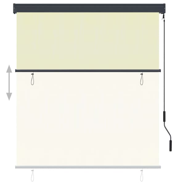 Rullgardin utomhus 140x250 cm gräddvit