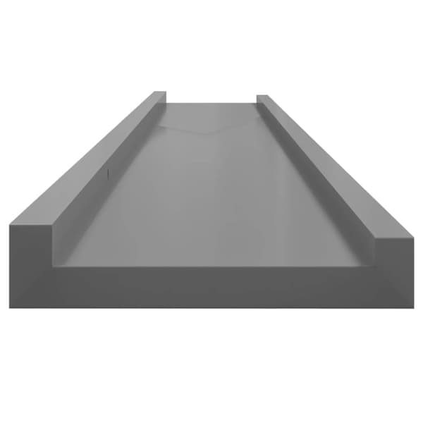 Vägghyllor 2 st grå 115x9x3 cmX