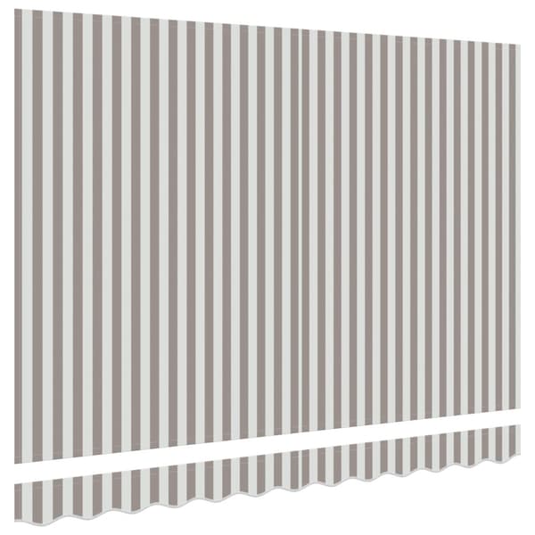 Markisväv Ljusgrå och vit. 4,5 × 3,5 m Polyester