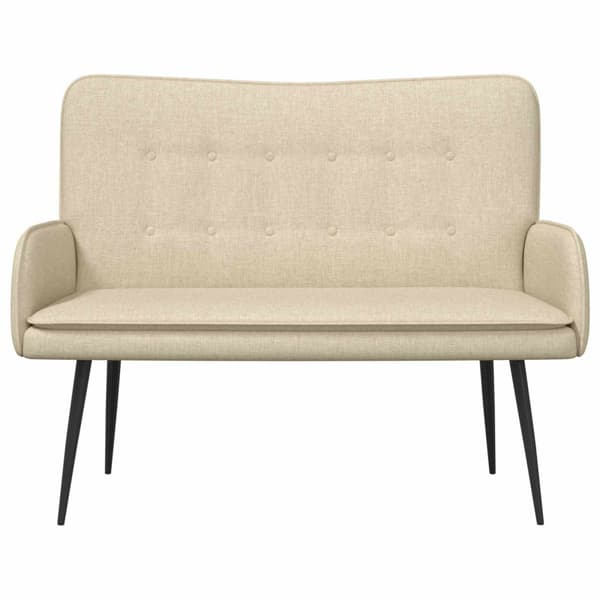 2-sits soffa Kräm 115 x 61 x 87 cm tyg