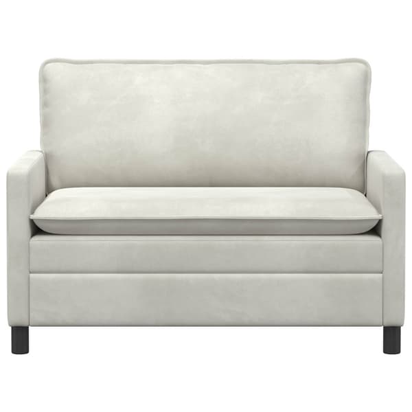 Soffa Gräddvit 126 x 81 x 87,5 cm Sammet
