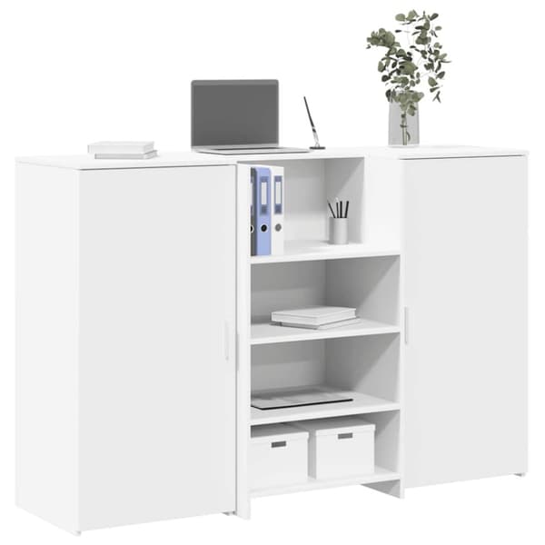Receptionsdisk vit 155x50x103,5 cm konstruerat trä