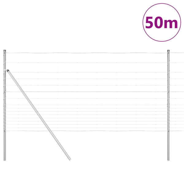 Stängselstolpe Galvaniserad 50 x 1,2 m Stål