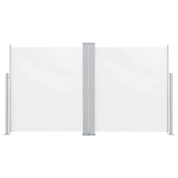 Infällbar sidomarkis dubbel 170x600 cm gräddvit
