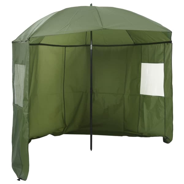 Fiskestångsparaply 218 x 185 cm Oxford Polyester Gul armé