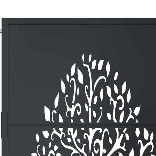 Trädgårdsgrind antracit 100x75 cm stålträddesign