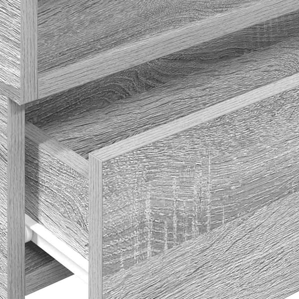 Väggmonterat sängbord grå sonoma 45x26x28,5 cm
