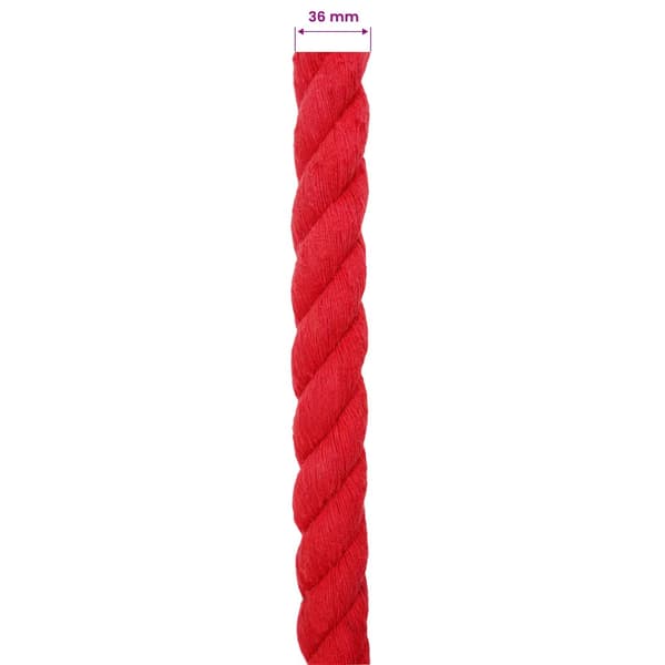 Rep Röd 3,6 x 3,6 x 2500 cm Bomull
