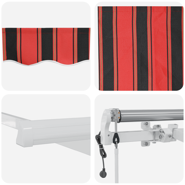 Utfällbar markis Orange 350 x 200 cm tyg