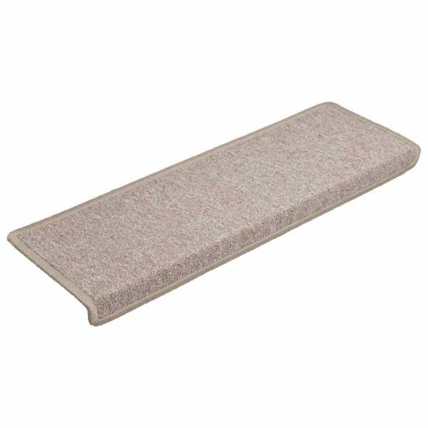 Trappmattor 30 st 65x21x4 cm taupe rektangulär kant
