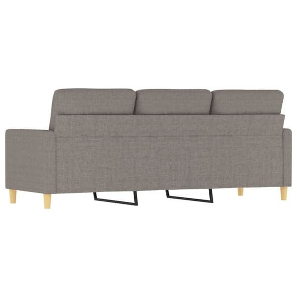 3-sitssoffa taupe 180 cm tyg