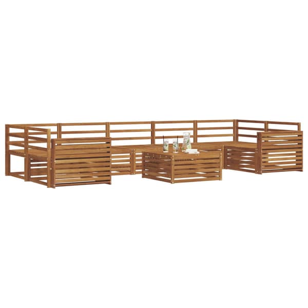 Utomhussoffset 8 pcs Naturfärg