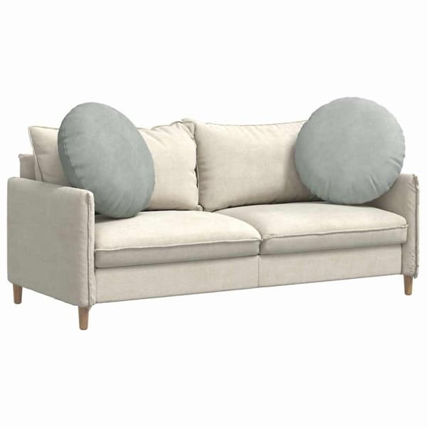 Sittkuddar 2 pcs Ljusgrå Ø60 x 21 cm Sammet
