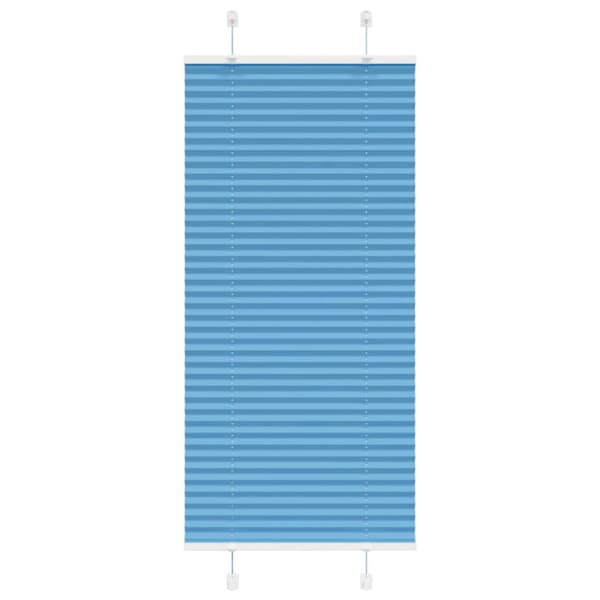 Plisserad persienn blå 55x150cm tyg bredd 54,4cm polyester
