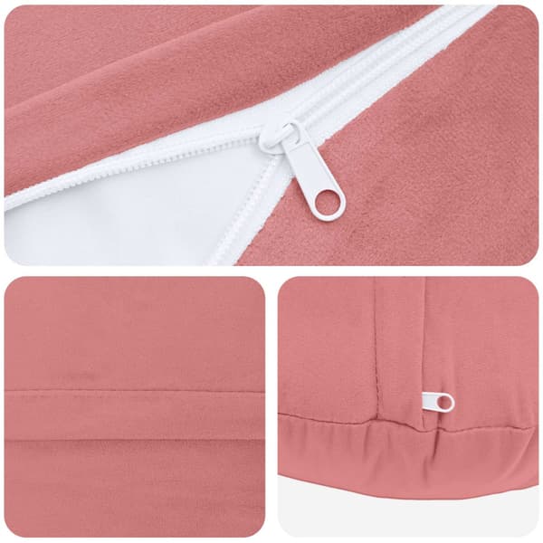 Kuddöverdrag 2 st HEERLEN Rosa Ø 50 cm Sammet