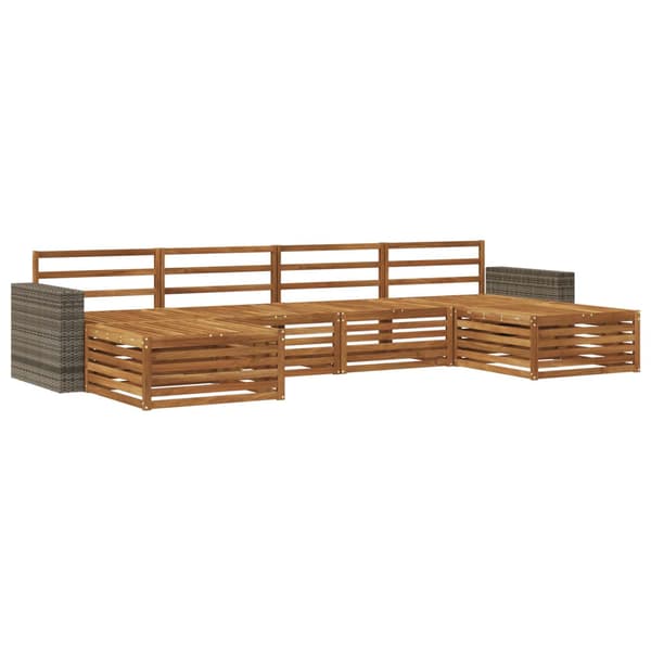 Soffgrupper 6 pcs Massivt Akaciaträ