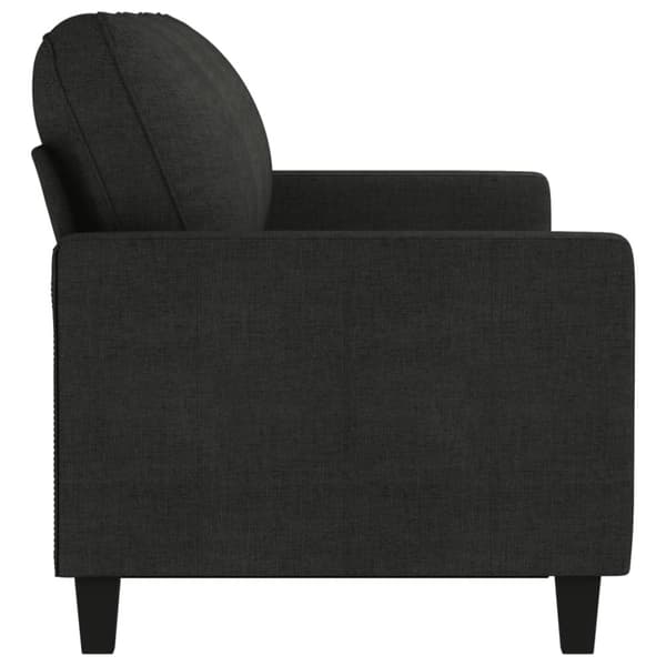 3-sitssoffa svart 180 cm tyg