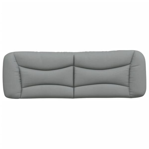 Headboard Cushion "Hvar" Light Grey 160 cm Fabric