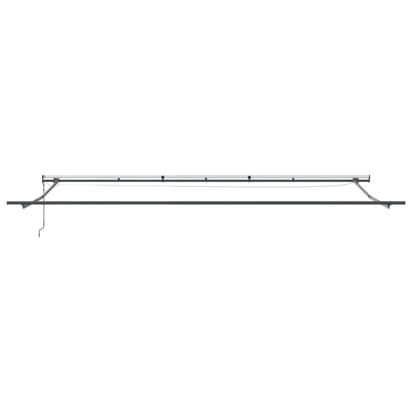 Utdragbar markis Röd och Vit 600 × 300 cm Polyester
