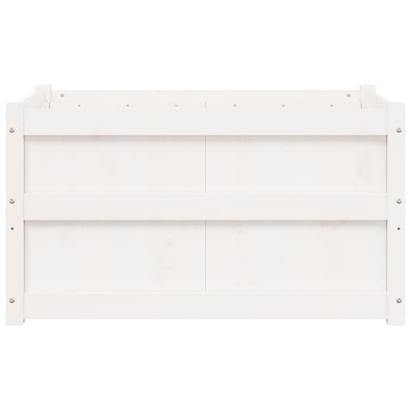 Odlingslåda 90x50x50 cm vit massiv furu