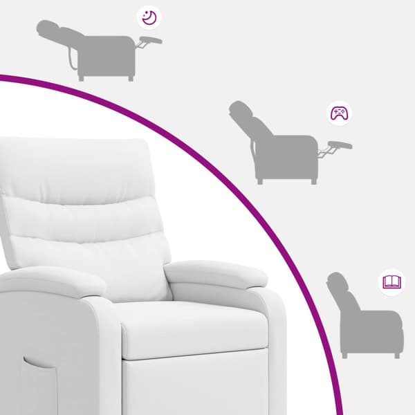 Recliner Vit Konstläder