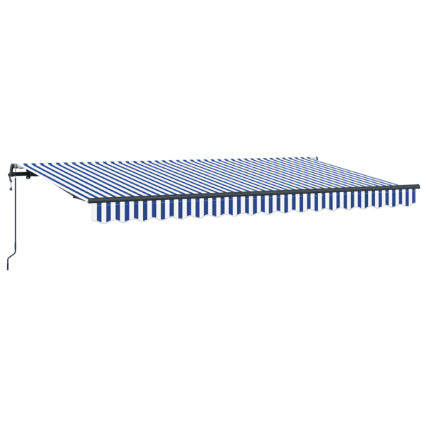 Utfällbar markis Blå 400 x 200 cm tyg
