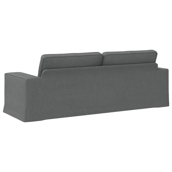 Soffa Mörkgrå 222 x 80 x 82 cm tyg