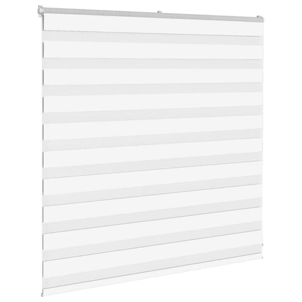 Rullgardin zebra vit 140x100 cm tyg bredd 135,9 cm polyester