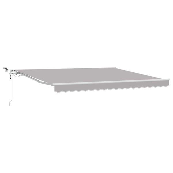 Markis tyg Ljusgrå 400 × 350 cm Polyester