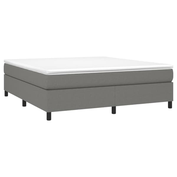 Boxspring-sängram mörkgrå 160x200 cm tyg