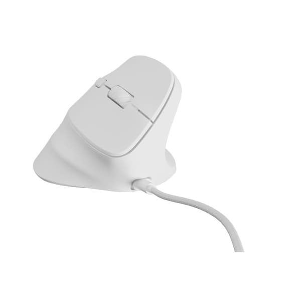 Natec CRAKE 2 PRO - vertikal mus - USB - vit