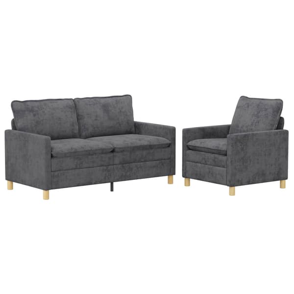 Soffset 2 pcs Mörkgrå Polyester
