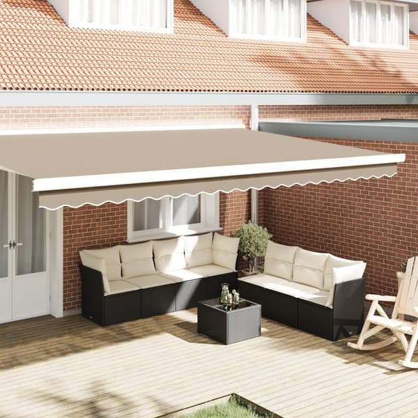 Markiskappa Ersättning Beige 480 x 20 cm Polyester