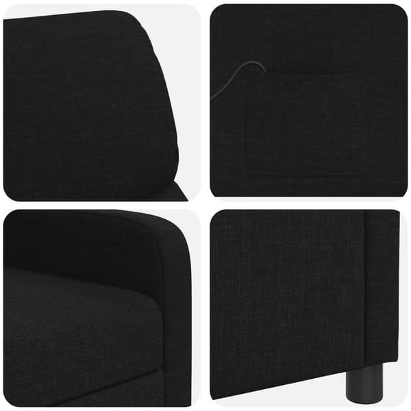 Recliner Svart Tyg