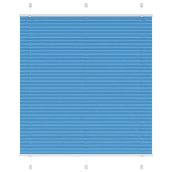 Plisserad persienn blå 120x100 cm tyg bredd 119,4cm polyester