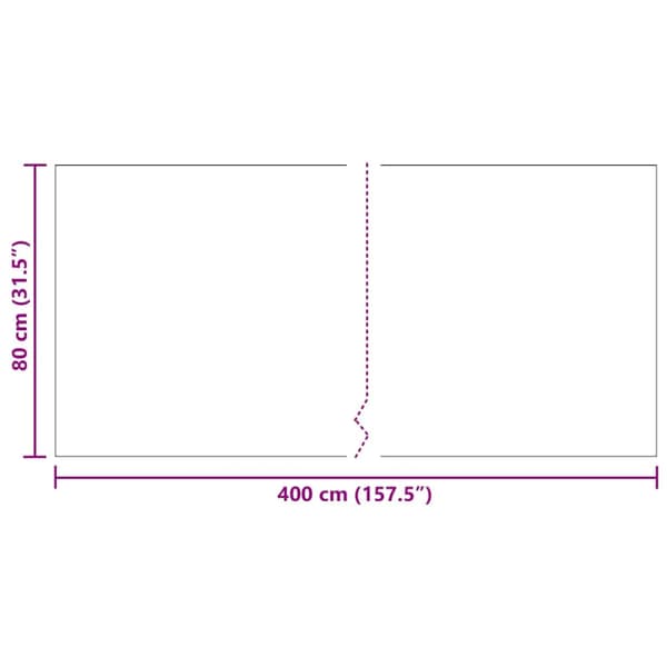 Matta-runner Grå 80 x 400 cm tyg