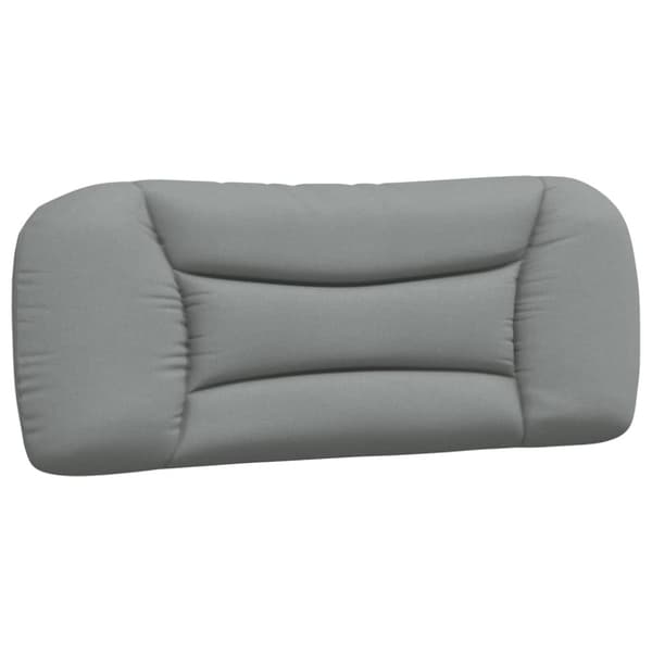 Bed Frame with LED without Mattress "Hvar" Light Grey 100x200 cm Fabric