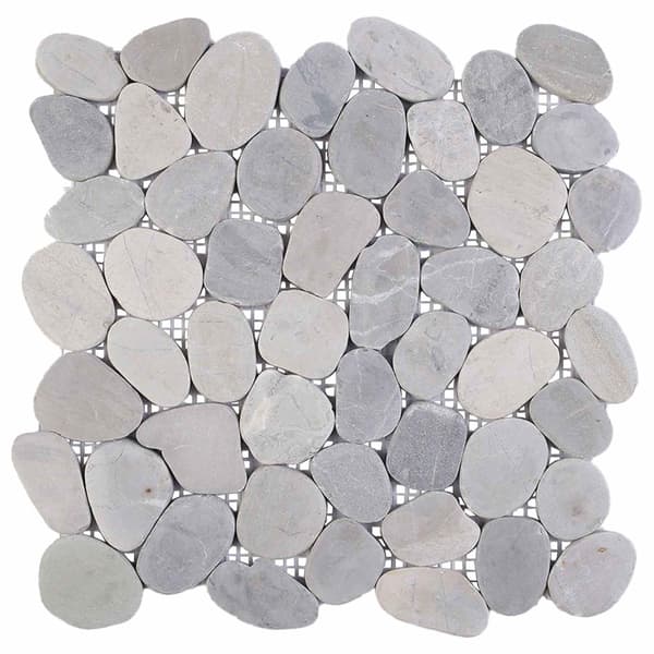 Pebble Tiles Grå 30 x 30 cm Flodsten