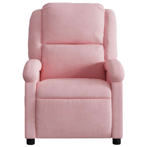 Elektrisk massagefåtölj rosa sammet