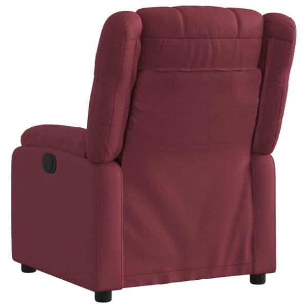 Reclinerfåtölj vinröd tyg