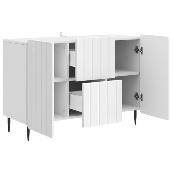 Sideboard Vit högglans 89 x 34,5 x 62 cm Konstruerat trä