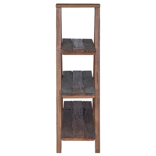 Vikbart ställ Brun 79,5 x 35 x 112 cm Solid återvunnen trä